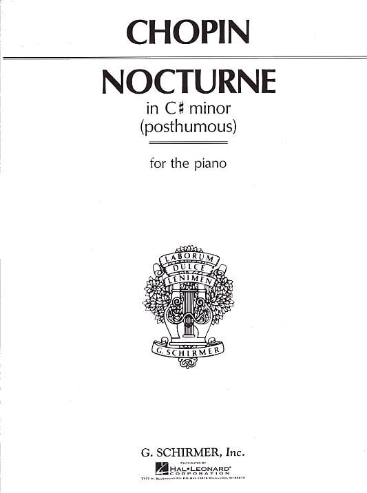 Chopin: Nocturne in C# Minor (Posthumous) for Piano published by Schirmer