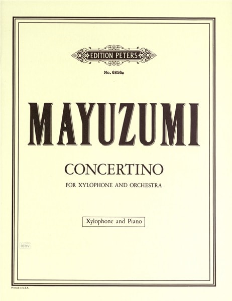 Mayuzumi: Concertino for Xylophone published by Peters Edition