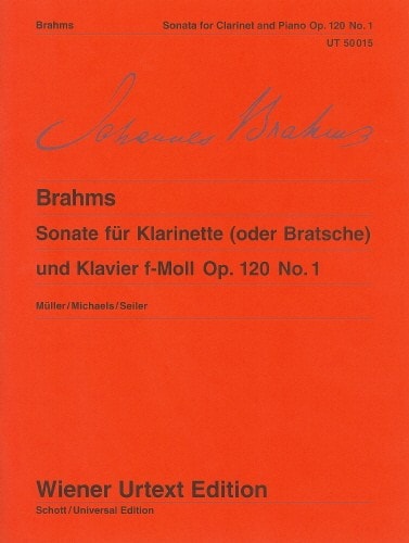 Brahms: Sonata in F Minor Opus 120/1 for Clarinet or Viola published by Wiener Urtext