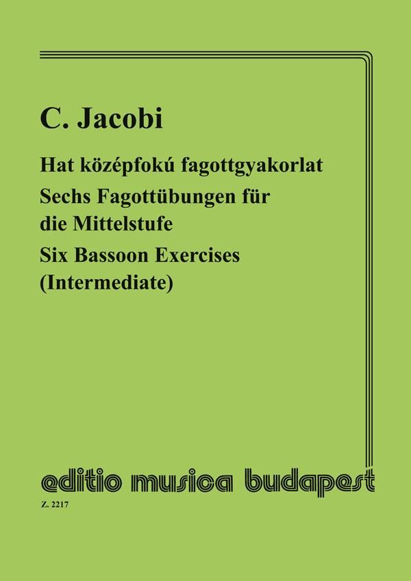 Jacobi: Six Bassoon Exercises (Intermediate) published by EMB