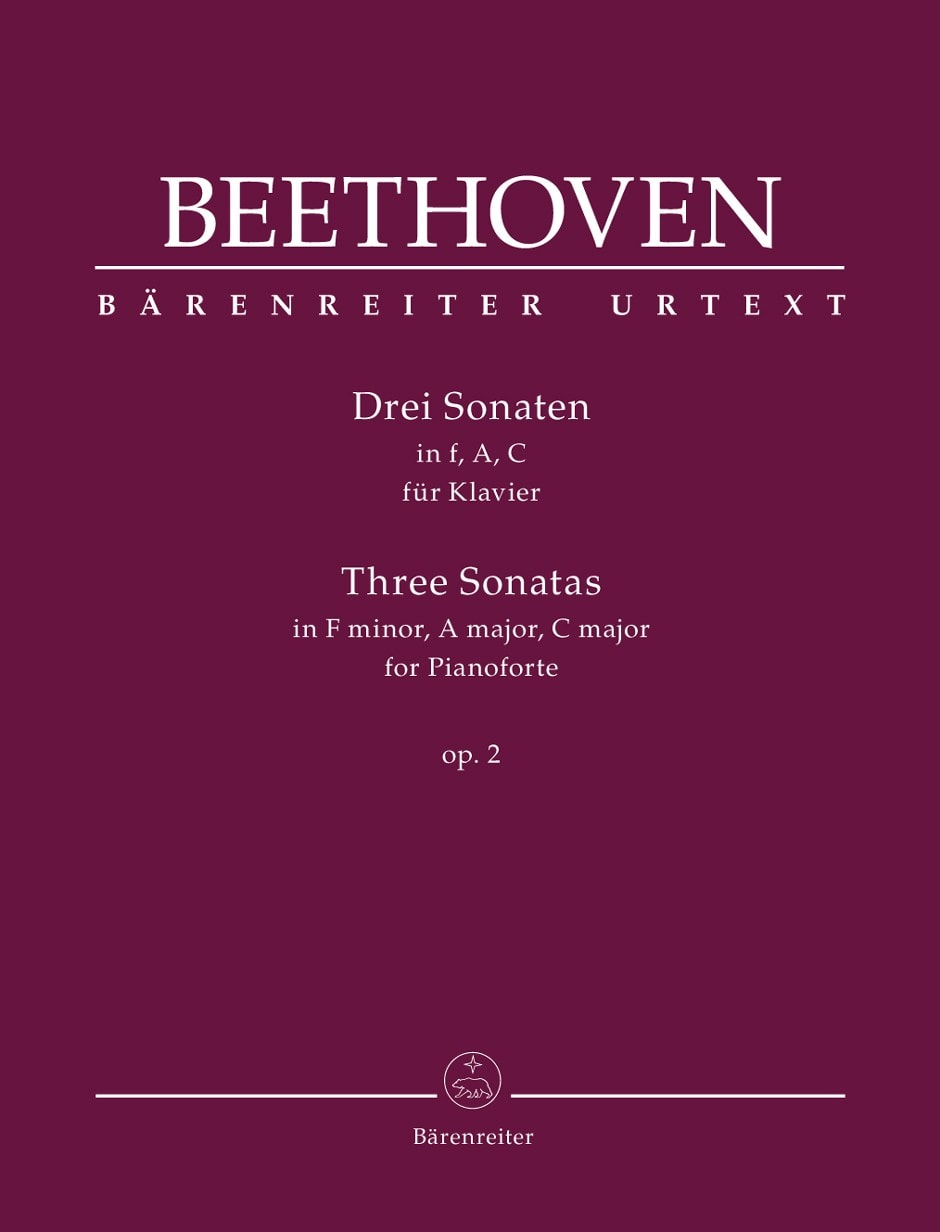 Beethoven: 3 Sonatas for Piano in F, A & C major Opus 2 published by Barenreiter