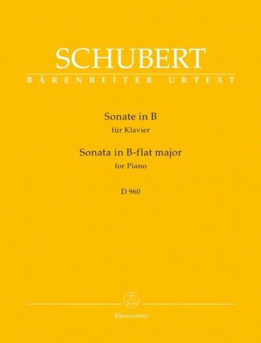 Schubert: Sonata in Bb D960 for Piano published by Barenreiter