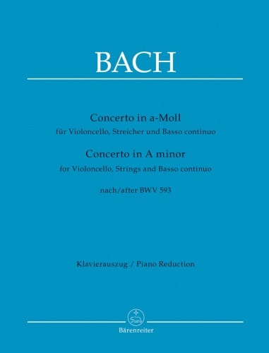 Bach: Concerto in A minor for Cello published by Barenreiter