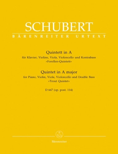Schubert: Trout Quintet published by Barenreiter