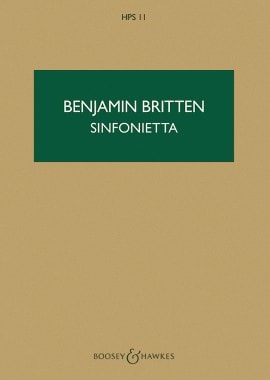 Britten: Sinfonietta (Study Score) published by Boosey & Hawkes
