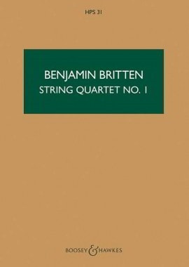 Britten: String Quartet No. 1 (Study Score) published by Boosey & Hawkes