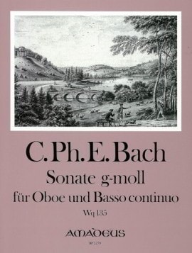 C P E Bach: Sonata in G Minor Wq135 for Oboe published by Amadeus