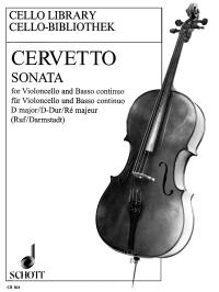 Cervetto: Sonata in D Opus 2/10 for Cello  published by Schott