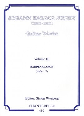 Mertz: Guitar Works Volume 3 published by Chanterelle