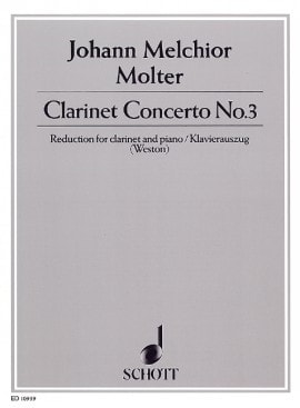 Molter: Concerto No 3 for Clarinet published by Schott