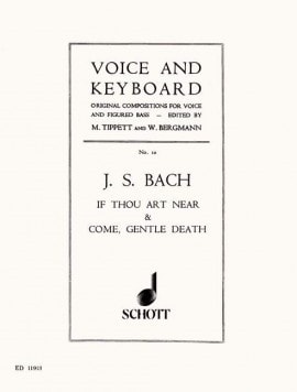 Bach: Bist du Bei Mir in D for High Voice published by Schott