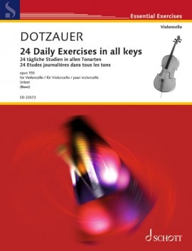 Dotzauer: 24 Daily Exercises in all Keys for Cello published by Schott