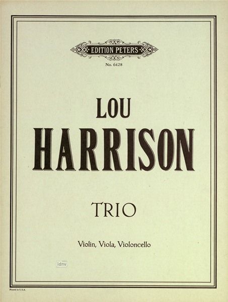 Harrison: String Trio published by Peters