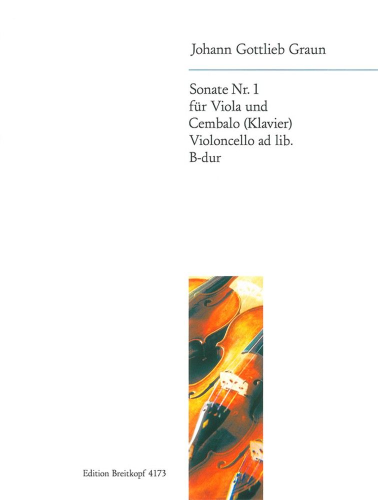 Graun: Sonata No. 1 in Bb for Viola published by Breitkopf