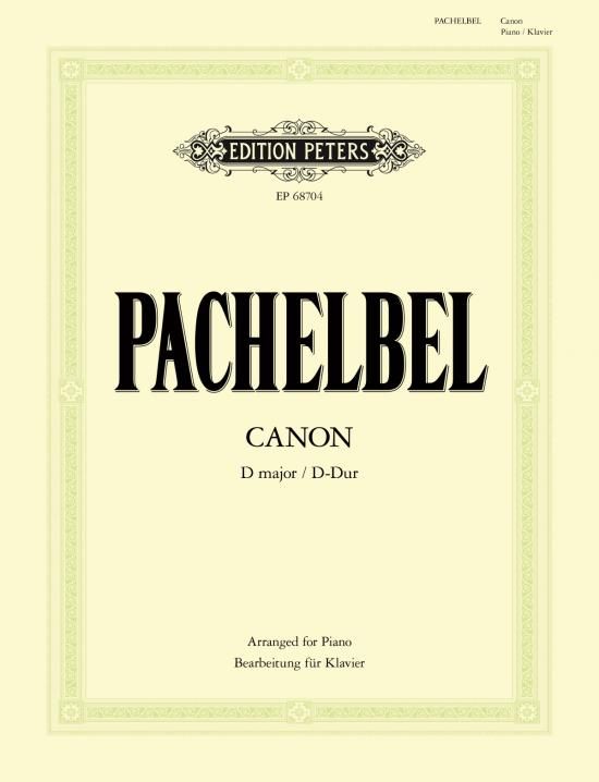 Pachelbel: Canon in D for Piano published by Peters
