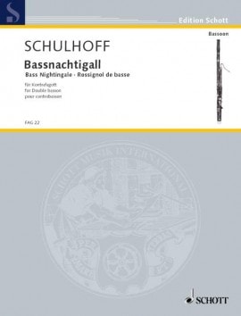 Schulhoff: Bass Nightingale (Bassnachtigall) for Contra Bassoon published by Schott