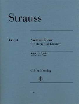 Strauss: Andante in C for Horn published by Henle
