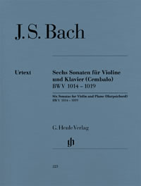 Bach: 6 Sonatas for Violin published by Henle