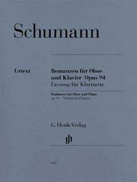 Schumann: Romances Opus 94 for Clarinet published by Henle