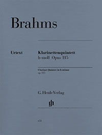Brahms: Clarinet Quintet in B Minor Opus 115 published by Henle
