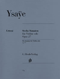 Ysaye: Six Unaccompanied Sonatas for Violin published by Henle Urtext