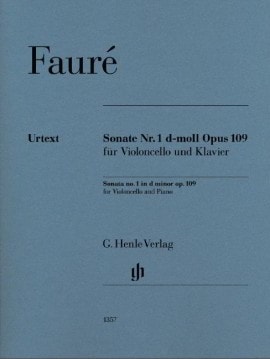 Faure: Sonata No 1 in D minor Opus 109 for Cello published by Henle