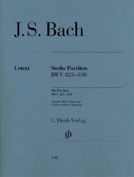 Bach: Partitas  (BWV 825-830) for Piano published by Henle (without fingering)