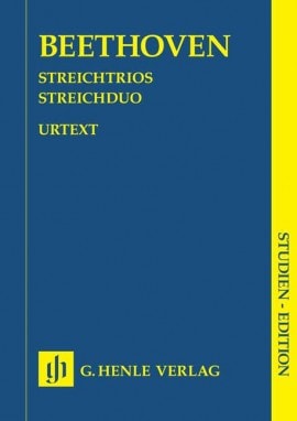 Beethoven: String Trios and String Duo (Study Score) published by Henle