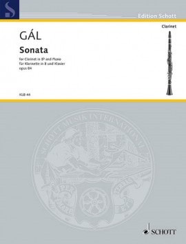 Gal: Sonata Opus 84 for Clarinet published by Schott