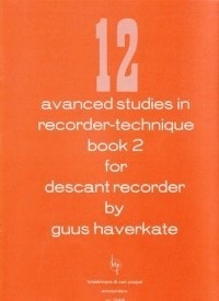Haverkate: 12 Advanced Studies 2 for Descant Recorder published by Broekmans