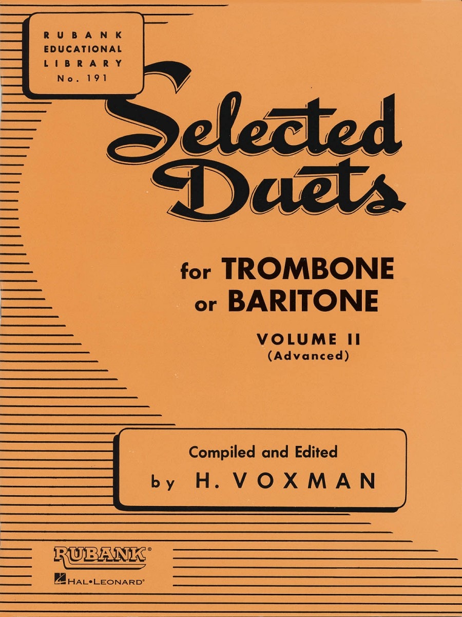 Selected Duets Volume 2 for Trombone or Baritone (Bass Clef) published by Rubank
