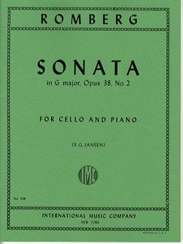 Romberg: Sonata in G Major Opus 38/2 for Cello published by IMC