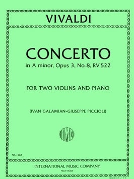 Vivaldi: Concerto in A Minor for 2 Violins RV522 published by IMC
