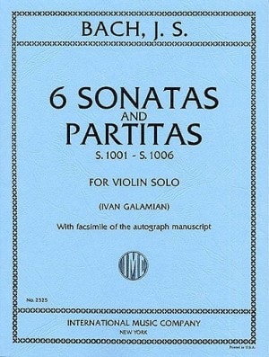 Bach: 6 Sonatas and Partitas for Violin published by IMC