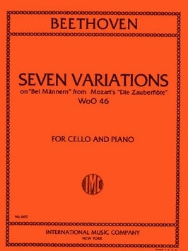 Beethoven: 7 Variations for Piano and Cello WoO 46 published by IMC