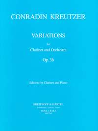 Kreutzer: Variations Opus 36 for Clarinet published by Breitkopf