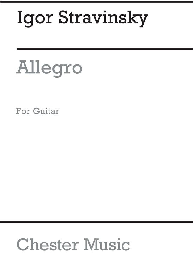 Stravinsky: Allegro from Les Cinq Doigts for Guitar published by Chester