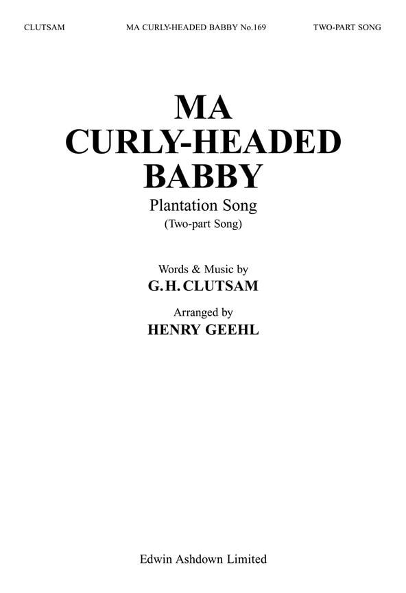 Clutsam: Ma Curly Headed Babby 2pt published by Ashdown