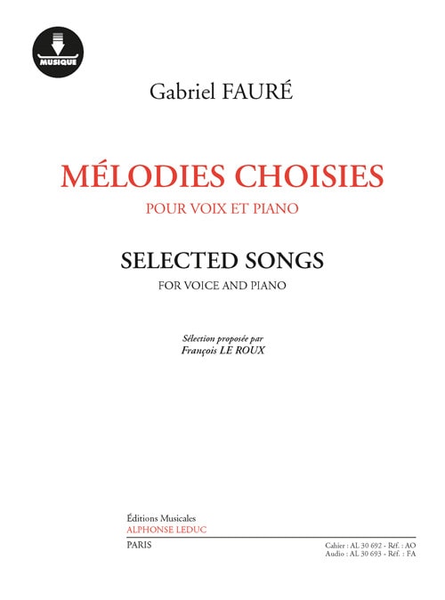 Faure: Selected Songs published by Leduc (Book/Download Card)