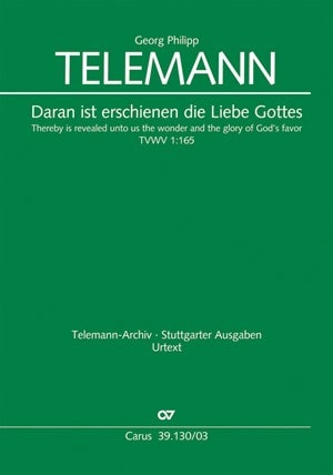 Telemann: Daran ist erschienen die Liebe Gottes published by Carus - Vocal Score
