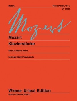 Mozart: Piano Pieces Volume 2 published by Wiener Urtext