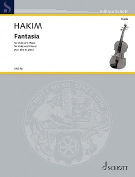 Hakim: Fantasia for Viola published by Schott