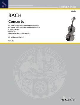 Bach: Concerto in A Minor BWV1041 for Violin published by Schott