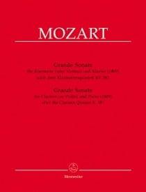 Mozart: Clarinet Quintet in A K581 for Clarinet in A (or Violin) and Piano published by Barenreiter
