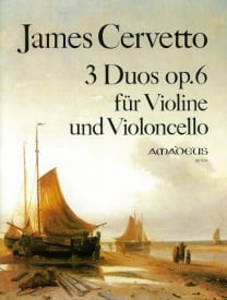 Cervetto: 3 Duos Opus 6 for violin & cello published by Amadeus