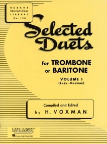 Selected Duets Volume 1 for Trombone or Baritone (Bass Clef) published by Rubank