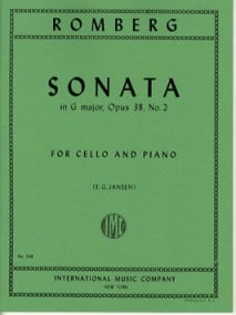 Romberg: Sonata in G Major Opus 38/2 for Cello published by IMC