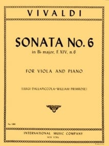 Vivaldi: Sonata No 6 in Bb RV46 for Viola published by IMC