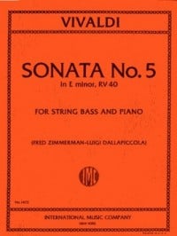 Vivaldi: Sonata No.5 in E Minor RV40 for Double Bass published by IMC
