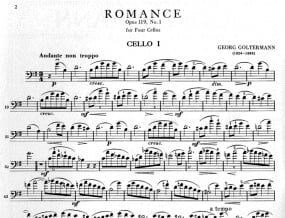 Goltermann: Romance and Serenade Opus 119 for 4 Cellos published by IMC